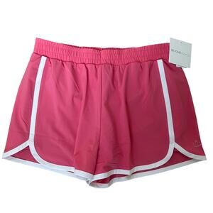 Beyond Yoga Go Retro Shorts Pink/White -- NWT Large